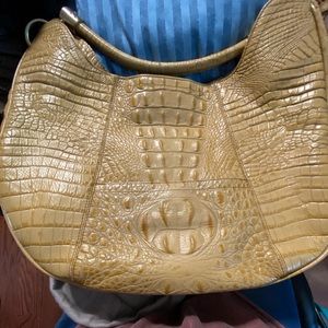 Brahmin Shoulder Tote. Croc Embossed Leather Carmela Sandlewood Melbourne
